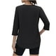 thumbnail image 5 of Camisetas para mujer,Blusa deportiva con cuello en V y mangas 3/4 para mujer, protección solar UPF, mezcla de poliéster y elastano, ideal para primavera y verano, sopatenor, 5 of 9