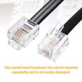 thumbnail image 4 of Uxcell 2 Paquete de Cable Telefónico, 0.7ft Cable de Teléfono RJ12 6P6C Macho a Macho Cable de Mano Recto para Hogar, Oficina, Negro, 4 of 6
