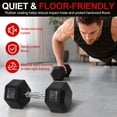 thumbnail image 4 of Sprint Demon 20 LB Rubber Hex Dumbbells, Set of 2, Non-Slip Grip for Home Gym Strength Training, 4 of 7