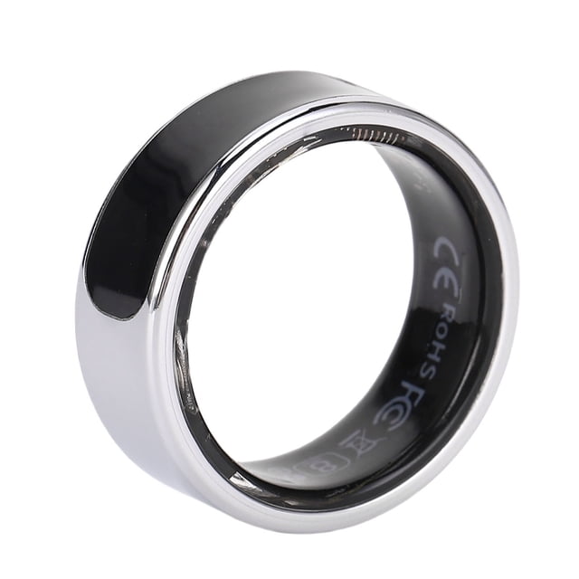 Health Smart Ring Sports Sleep Monitoring Control Stainless Steel Health Tracker Ring with Display Screen