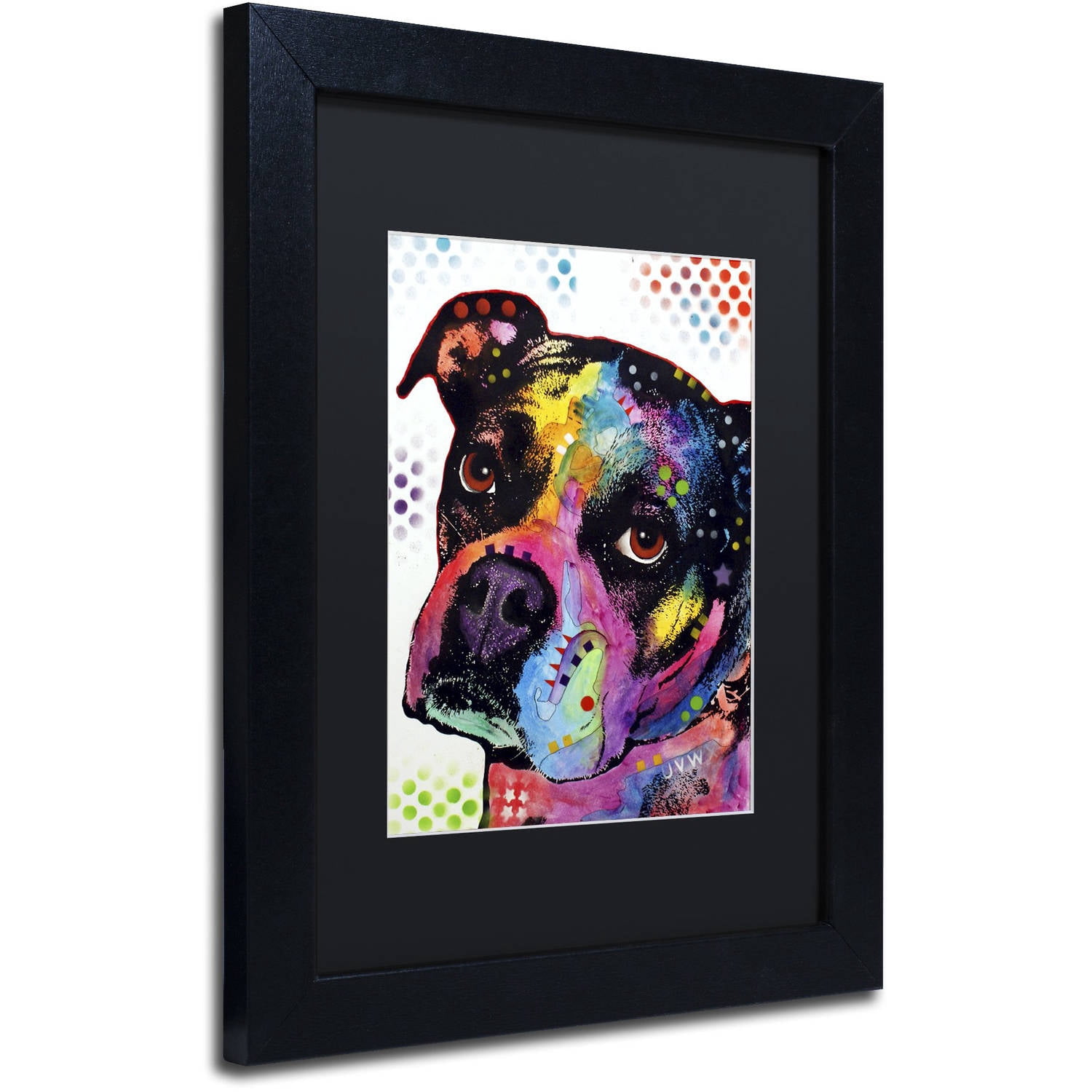Trademark Fine Art "Young Boxer" Canvas Art by Dean Russo, Black Matte, Black Frame