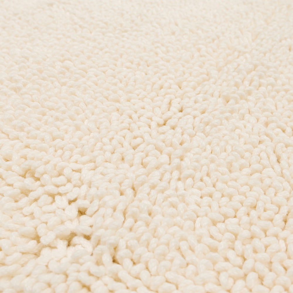 Mohawk Home Classic Cotton Plush Stain/Fade Resistant Non-Slip Washable Bath Mat, Parchment, 1' 9" X 2' 10"