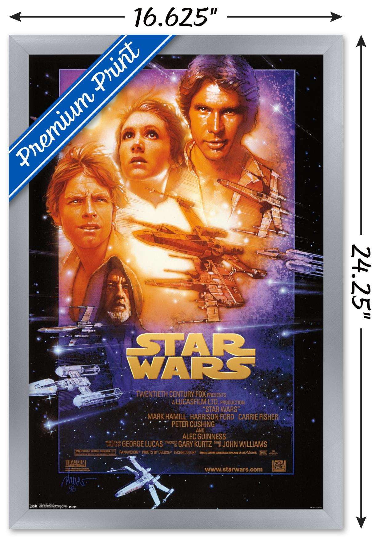 Star Wars: A New Hope - One Sheet Wall Poster, 14.725" x 22.375", Framed