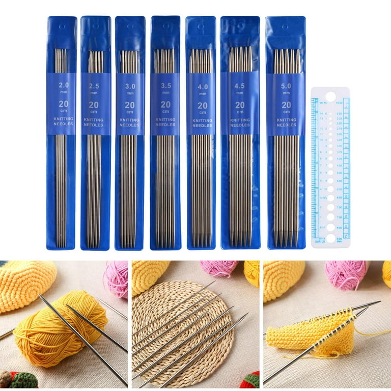 5pcs/set Double Pointed Knitting Needles Kit 2.0mm to 4.0mm