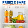 thumbnail image 4 of Nutrichef Clear Glass Airtight Spice Food Storage Jar (2 Count), 4 of 8