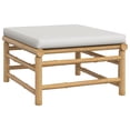 thumbnail image 5 of vidaXL 8 Piece Garden Lounge Set with Light Grey Cushions Bamboo, 5 of 5