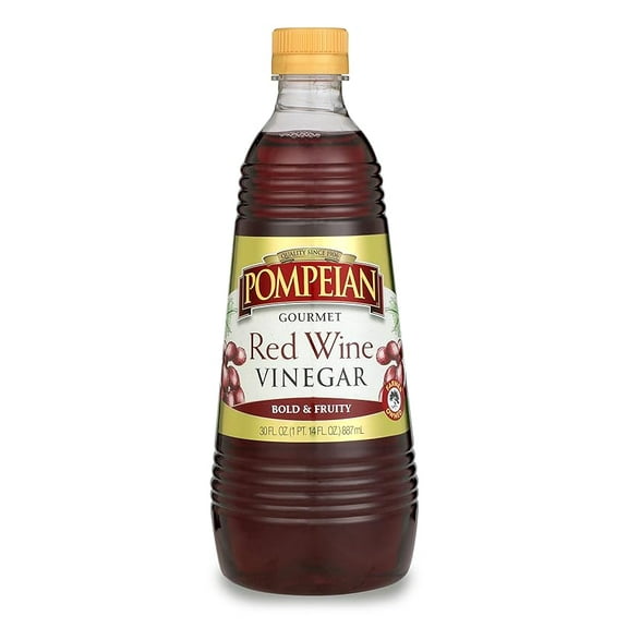 Pack of 1 Pompeian Gourmet Red Wine Vinegar, Naturally Gluten-Free, 30 Fl Oz