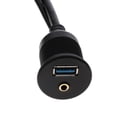 thumbnail image 3 of Almencla New Car Mount Flush Cable 3.5mm USB3.0 AUX Extension 1meter, 3 of 8