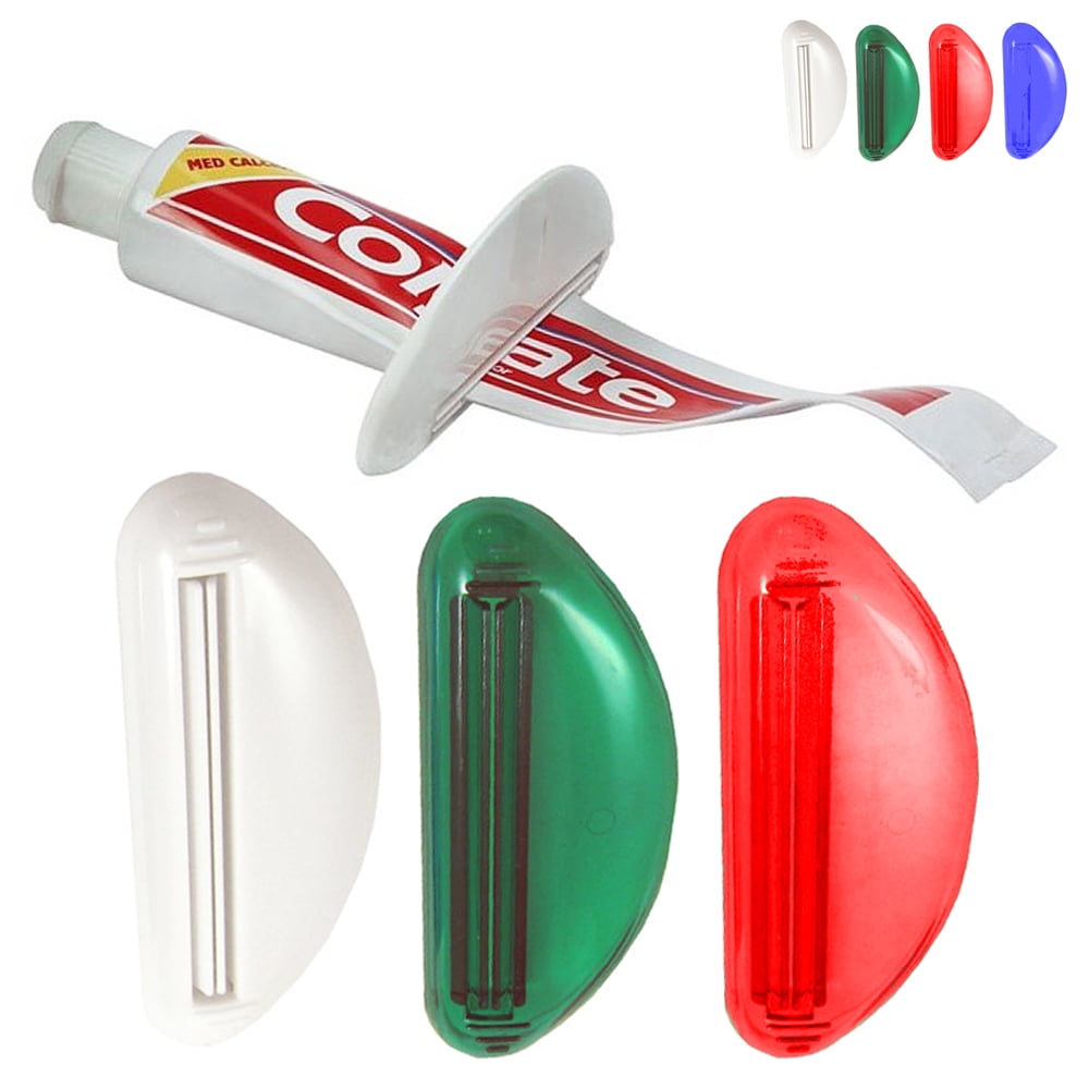 Plastic Toothpaste Tube Squeezer Easy Dispenser Rolling Holder Bathroom Storage 