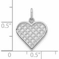 thumbnail image 2 of 10K White Gold Heart Charm (20 X 12) Made In United States -Jewelry By Sweet Pea, 2 of 5