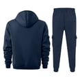 thumbnail image 4 of MLQIDK Mens Track Suits Big and Tall Workout Gym Sport Fleece Hoodie and Cargo Sweatpants Jogging Suit Tracksuits Athletic Lounge Outfit 2 Piece Set Winter Suit Sets Light Gray L, 4 of 4