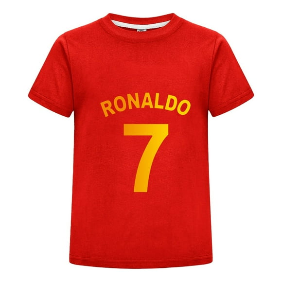 Camiseta Niño Fan Futbol Cristiano Ronaldo | Playera CR7 con Diseño Animado