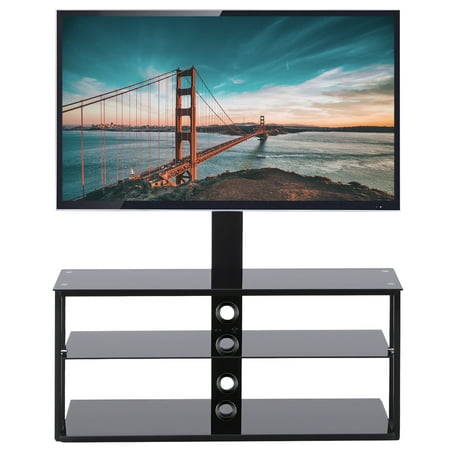 37 Plasma Panel - Rfiver TV Stand Entertainment Center with Swivel Mount and Storage Shelves and 3-in-1 TV Stand for 32 37 42 47 50 55 60 65 inch Plasma LCD LED Flat or Curved Screen TVs,Black TW3001