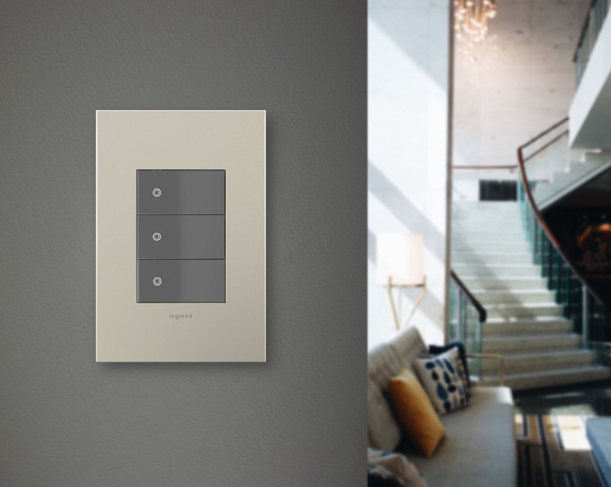 Legrand Awc1g34 Adorne Cast Metal 1+ Gang Light Switch / Outlet Cover Plate - Brass