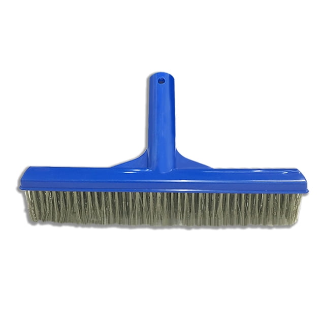 Birdeem Swimming Pool Accessories, Pool Cleaning Net, Pool Brush 10 Inch Floor & Wall Pool Brush Stainless Steel Bristles for Cleaning of Swimming Pool Wall & Tile & Floor, Swimming Pool Net