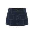 thumbnail image 4 of Madden NYC Women’s Denim Utility Shorts, 2.75” Inseam, Sizes XS-XXL, 4 of 5