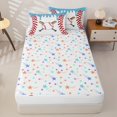 thumbnail image 4 of Homewish Baseball Sport Zipper Twin Comforter Sets with Fitted Sheet and 2 Pillowcases,Blue Ice Cream Drip Zipper Bedding Set For Boys Kids,Reversible,4 Pieces, 4 of 7