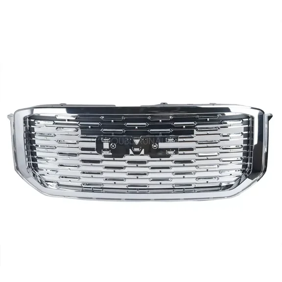 For 2015-2020 GMC Yukon Denali Style Silver Front Upper Grill Grille Chrome ABS