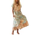 thumbnail image 3 of ITFABS Femmes Sexy Manches Courtes / Robe Sans Manches, Jupe Décontractée d'Impression en Vrac, 3 of 5