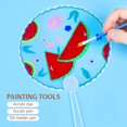 thumbnail image 3 of GOOHOCHY 8 Pcs Éventails Graffiti Ronds en Pvc pour Amis Design Diy Activités d'Été, 3 of 8