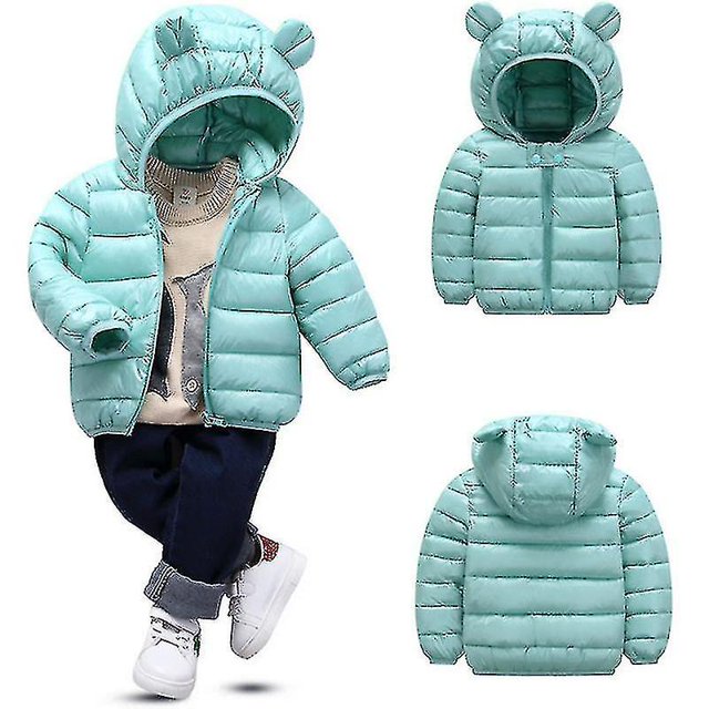Niños Niños Niñas Invierno Ropa De Abrigo Con Capucha Chaqueta Acolchada Abrigo Prendas De Abrigo - Azul Lago 90cm-dontodent Kuyhfg Sin marca