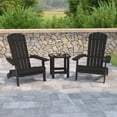 thumbnail image 2 of Flash Furniture 2 Pack Charlestown All-Weather Poly Resin Folding Adirondack Chairs with Side Table in Black, 2 of 13