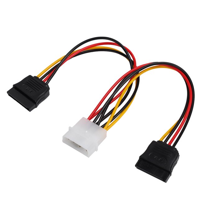 Cable de alimentación, cable de alimentación Cable adaptador de disco duro de 4 clavijas de 1 entrada y 2 salidas Cable de alimentación Compacto y liviano