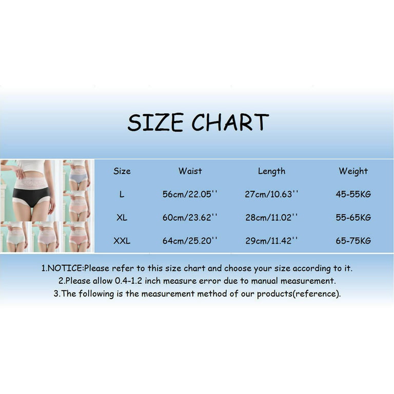Womens High Waisted Cotton Underwear Soft Full Briefs Ladies Breathable Panties  Bulk Panties Lace Bikini Underwear for Women Couples Matching Underwear  Thigh Chafing Lacy Panties Set Cotton Underwear 