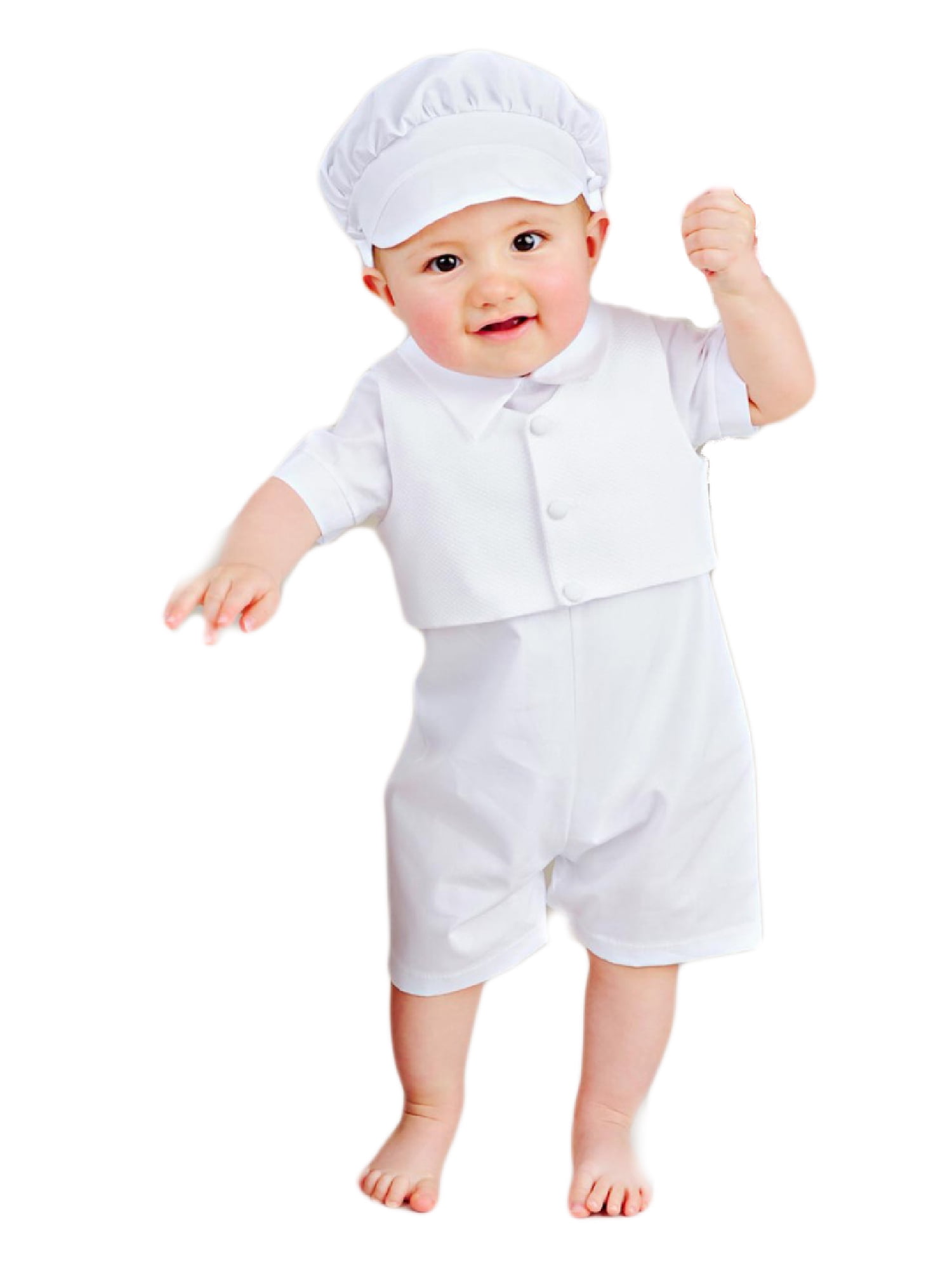 New Baby Toddler Boy Formal Church Christening Baptism Vest Suit Gown Set 0-4yr 