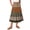 Brown, variant on Women's Striped Skirt Full Length Checkered Boho Maxi Skirts Casual Loose Elastic High Waisted A Line Long Flowy Skirts - Watermelon Red XL