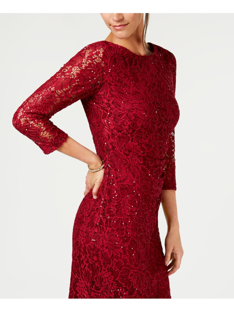 JESSICA HOWARD Womens Red Sequined Long Sleeve Jewel Neck Below The Knee Cocktail Sheath Dress Petites 8P - Walmart.com JESSICA HOWARD Womens Red Sequined Long Sleeve Jewel Neck Below The Knee Cocktail Sheath Dress Petites 8P - Walmart.com