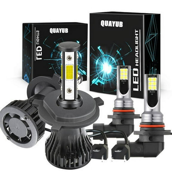 For Toyota Sequoia 2001-2007 4pc Combo 6000K LED Headlight Bulbs Fog Light Kit