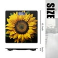 thumbnail image 2 of Bathroom Scale, Highly Accurate Digital Body Scale,Precisely Measures Weight up to 400 lbs-Vibrant Sunflower With Leaves Centered On A Black Background, 2 of 4