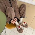 thumbnail image 5 of Agkizg Womens Fuzzy Slippers, House Slippers, Multi Size Decorative Fuzzy Lined House Slippers Warm Plushes Comfortable Indoor Winter Slippers, 5 of 7