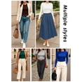thumbnail image 4 of Anygrew Women Long Sleeve Top Casual Basic Slim Knit Ribbed T Shirt, 4 of 7