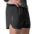 thumbnail image 5 of Pantalones cortos holgados con múltiples bolsillos y cordón de color sólido, cómodos y transpirables para ciclismo y carrera, 5 of 5