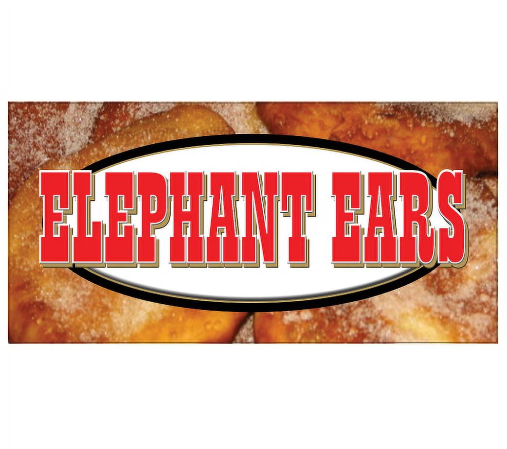 Choose Your Size Elephant Ears DECAL Food Truck Restaurant Concession 