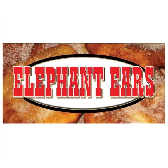 ELEPHANT EARS Concession Decal signs fried elephant ear