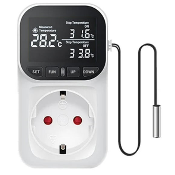 High-Precision Digital Display Smart Thermostat Fish Tank Touch Screen Home Thermostat Socket EU Pl