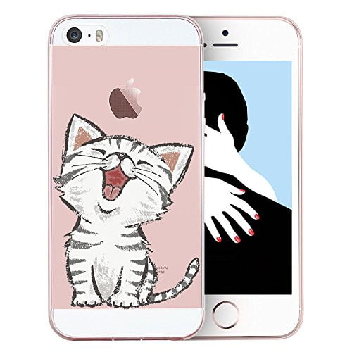 Iphone 5s Case Iphone 5 Case Funny Cat Animal Personality Cute Cartoon Pet Clear Design Printed Transparent Tpu Protective P Walmart Com Walmart Com