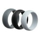 thumbnail image 4 of Banda de silicona de goma flexible Salvador 8 mm para hombres y mujeres 3 piezas, 4 of 10