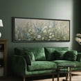 thumbnail image 3 of Large Framed Canvas Print Modern Dark Floral BouquetWall Art Decorative Ready to Hang Painting for Living room Bedroom 60x20 inches Black Frame, 3 of 9