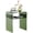 Green, variant on Clear Acrylic End Table 2-Tier Bedside nightstand for Living Room Bedroom Home Decor (Clear)