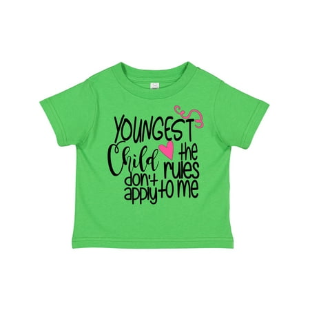 

Inktastic Youngest Child the Rules Don t Apply to Me Gift Toddler Boy or Toddler Girl T-Shirt