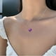thumbnail image 3 of Collar de mariposa dulce Collar de cadena de clavícula de color acrílico, 3 of 5