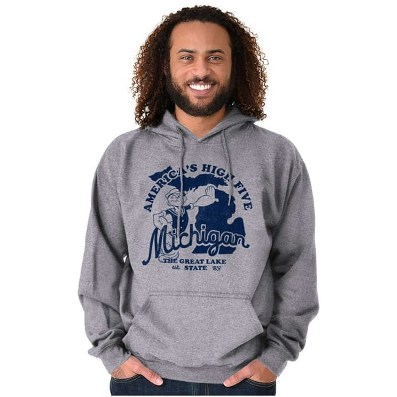 Popeye Michigan MI Local State Pride Hoodie Sweatshirt Women Men Brisco Brands S