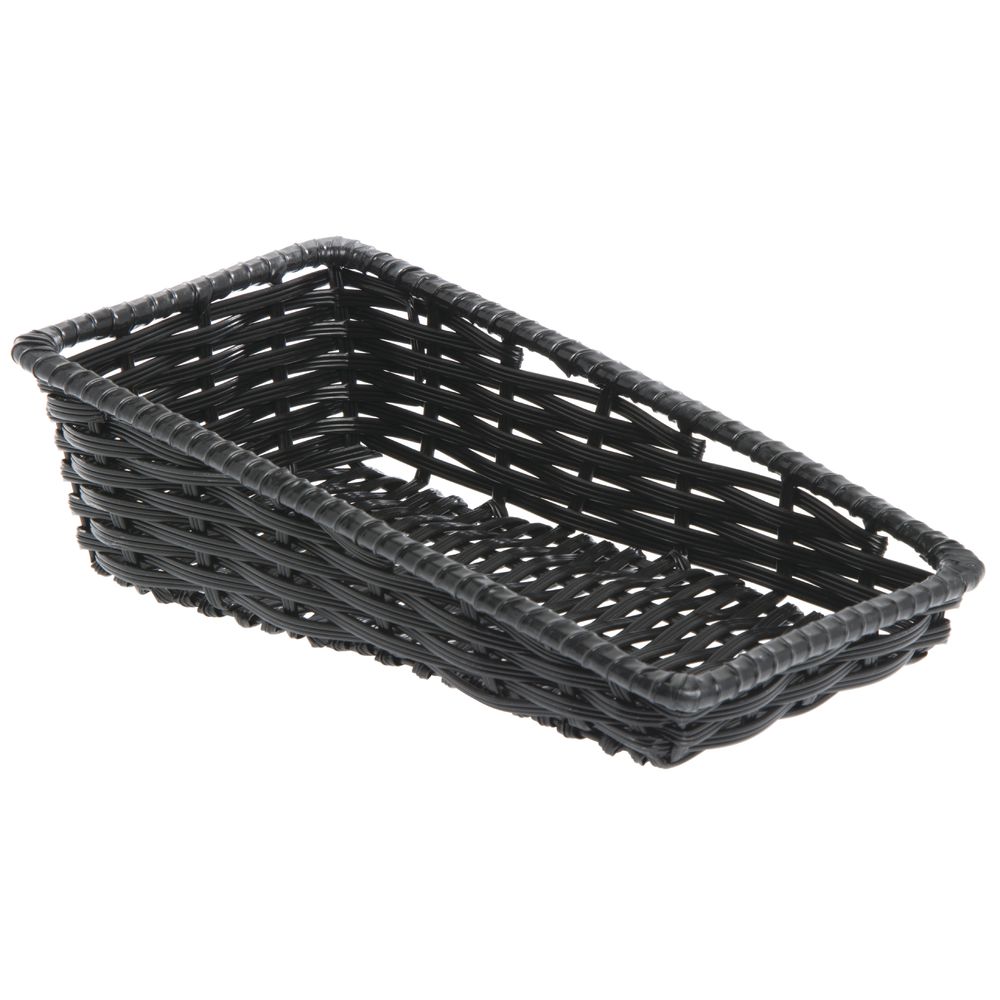 HUBERT® Black Storage Basket Tapered - 7 1/2"L x 14"D x 1 1/2" to 4"H