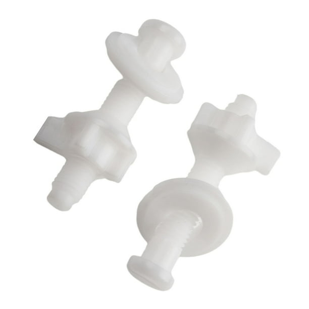 2pc Toilet Seat Repair Kit Hinge Bottom Fitting Bolt Screw White