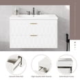 thumbnail image 3 of EUROCO 30'' Wall Mounted Floating Bathroom Vanity，Bathroom Storage Cabinet with 2 Drawers, Solid Wood，Modern Lavatory Floating Vanity with Counter Top Sink ,White, 3 of 8