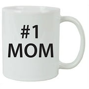 CUSTOMGIFTSNOW #1 Mom 11 oz White Ceramic Coffee Mug with Gift Box - Great Gift for Mothers's Day Birthday or Christmas Gift for Mom Grandma Wife